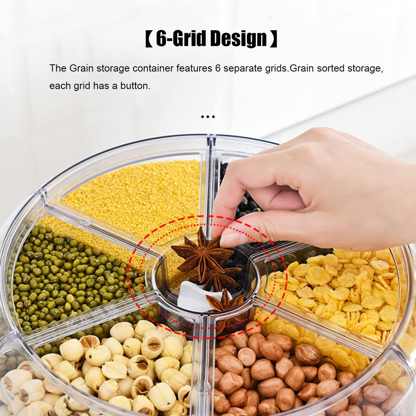 360° Rotating Rice Food Dispenser