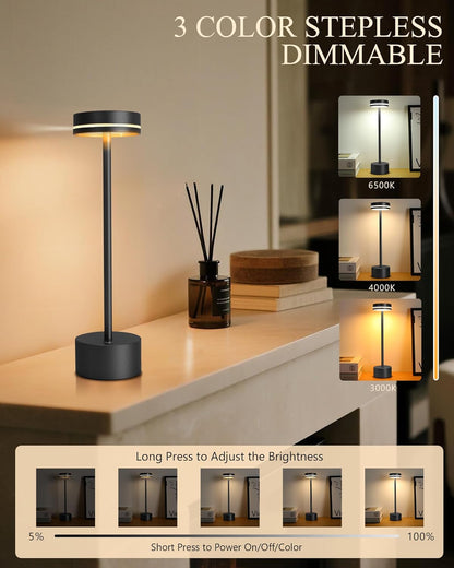 Luxury Metal Table Lamp - Modern Touch Control LED Design
