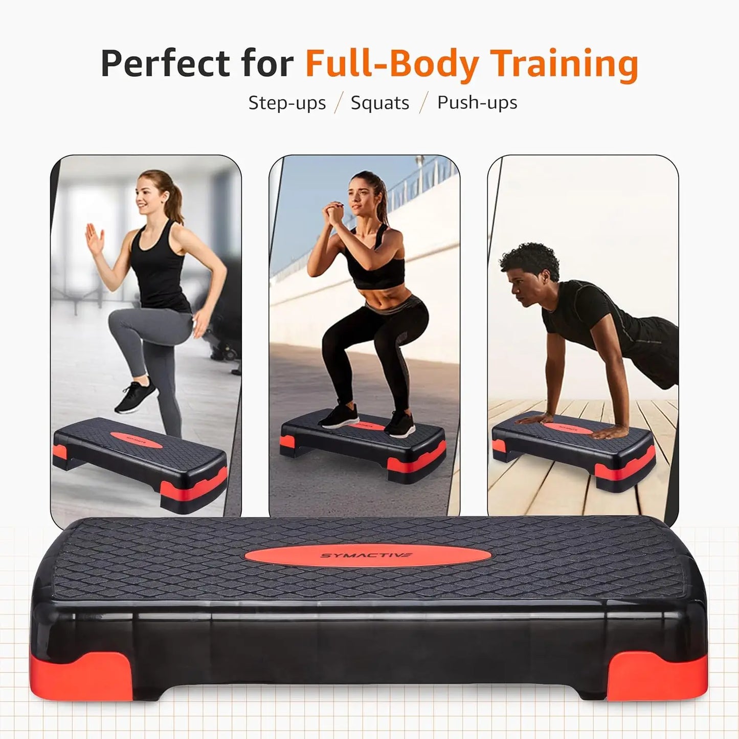 Adjustable Aerobic Stepper – Non-Slip Fitness Step Platform for Home Gym