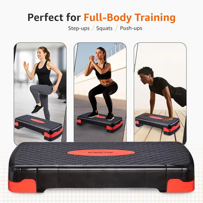 Adjustable Aerobic Stepper – Non-Slip Fitness Step Platform for Home Gym