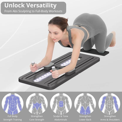 Portable Pilates Reformer Board – Full Body Home Workout Equipment