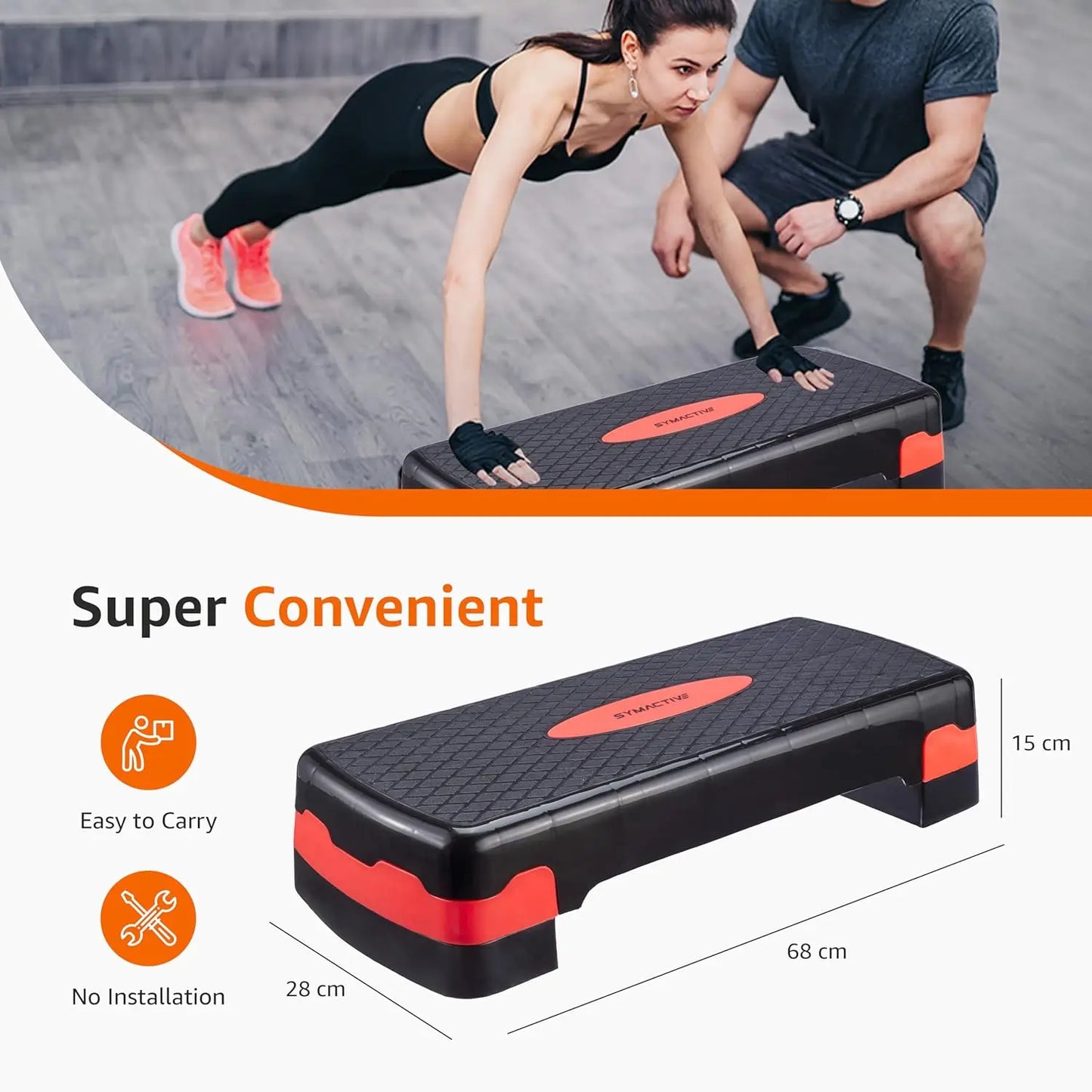 Adjustable Aerobic Stepper – Non-Slip Fitness Step Platform for Home Gym