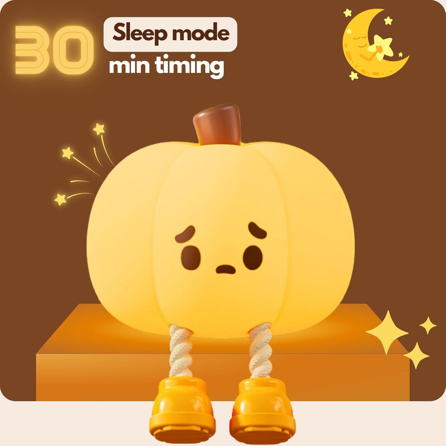 Night Light Cute Pumpkin Silicone Lamp