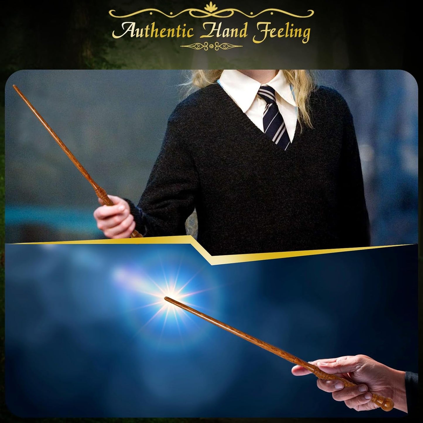 Harry Potter Wooden Magic Wand with Fire Ball