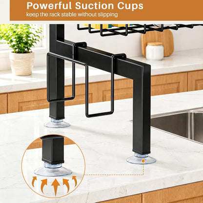 Over The Sink Dish Drying Rack - Single Layer Rack for Kitchen