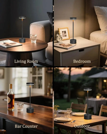 Luxury Metal Table Lamp - Modern Touch Control LED Design