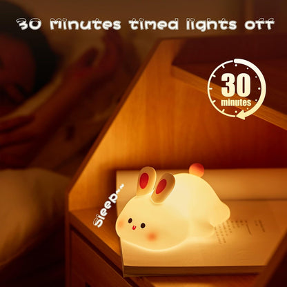 Night Light Cute Rabbit Silicone Lamp