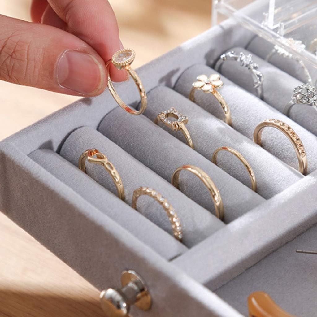Transparent Acrylic Jewelry Organizer Box with Drawers