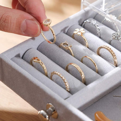 Transparent Acrylic Jewelry Organizer Box with Drawers