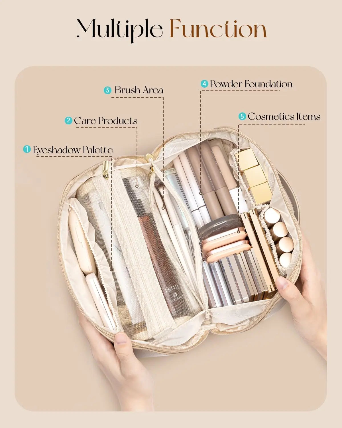 Cosmetics Leather Pouch