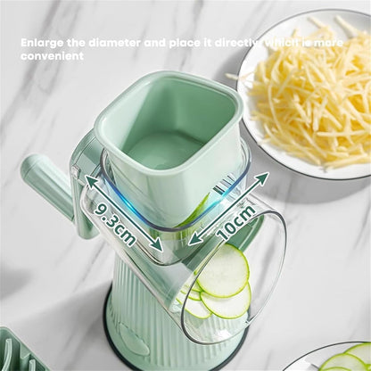 Manual Tabletop Drum Grater & Vegetable Slicer