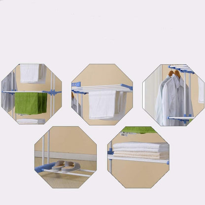 Attachable 3-Layer Clothes Drying Rack