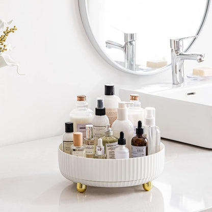 360° Rotating Luxury Cosmetic Partition Organizer Tray