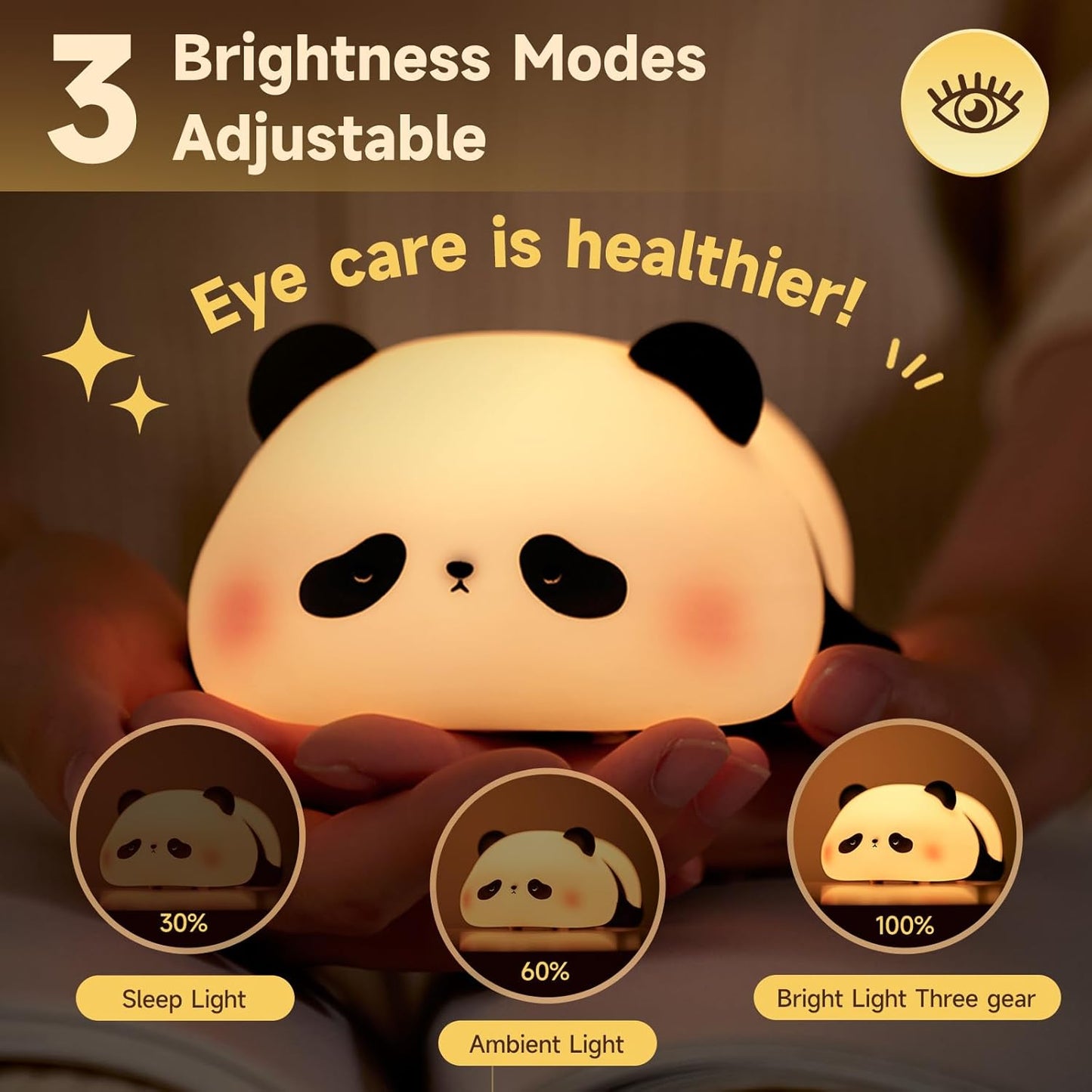 Night Light Cute Panda Silicon Lamp