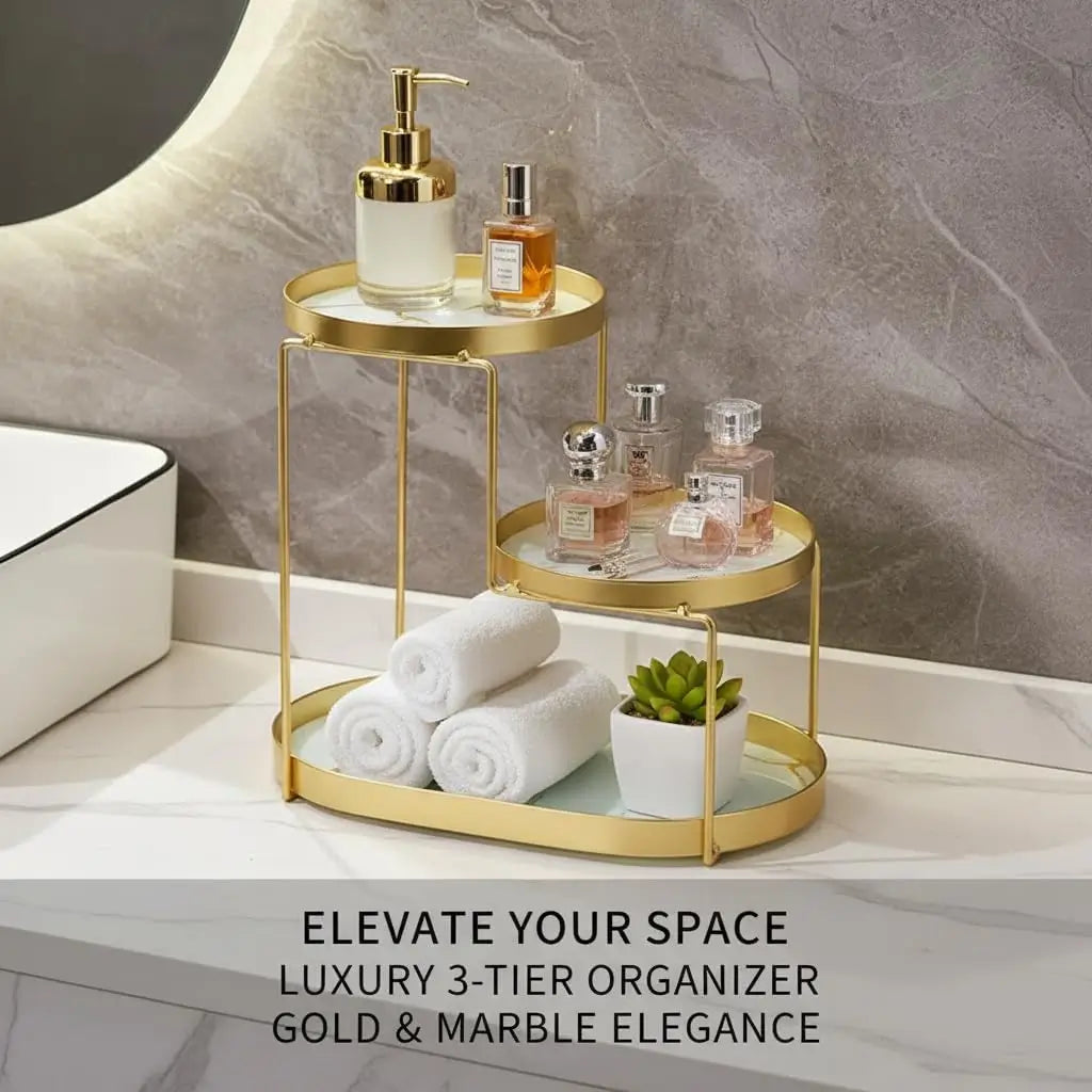3-Tier Golden Vanity Stand