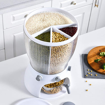4-Grid Grain Food Storage Dispenser
