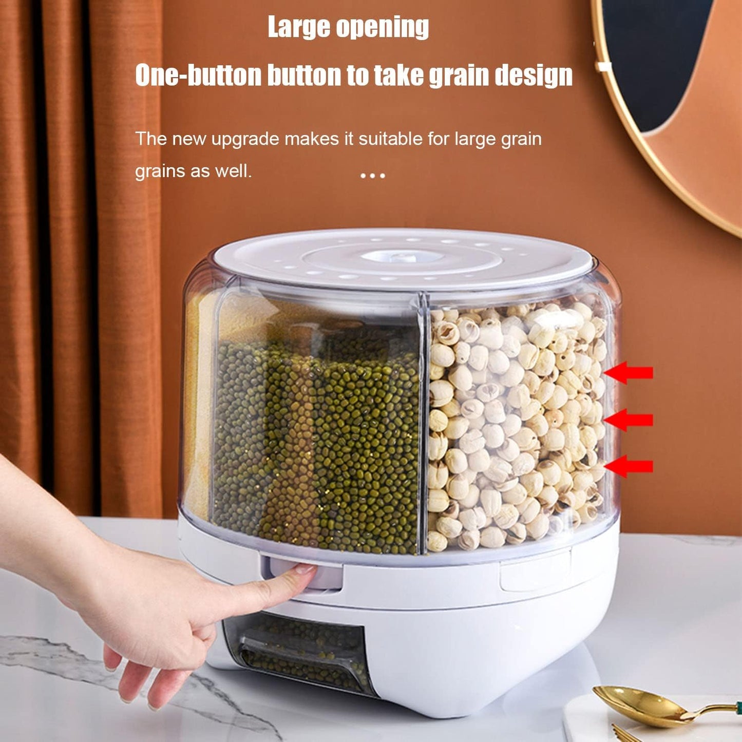 360° Rotating Rice Food Dispenser