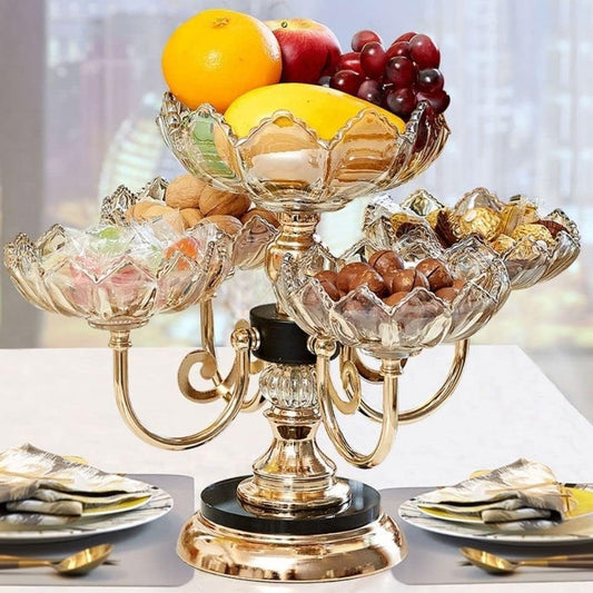 Multilayer Rotatable Fruit Bowl Stand