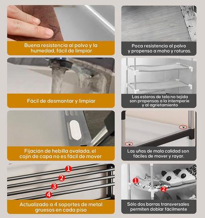 Dust Proof Coat & Shoe Rack with Hooks