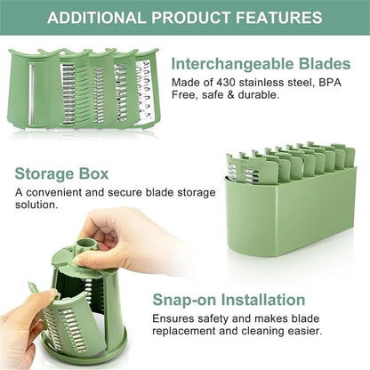 Manual Tabletop Drum Grater & Vegetable Slicer