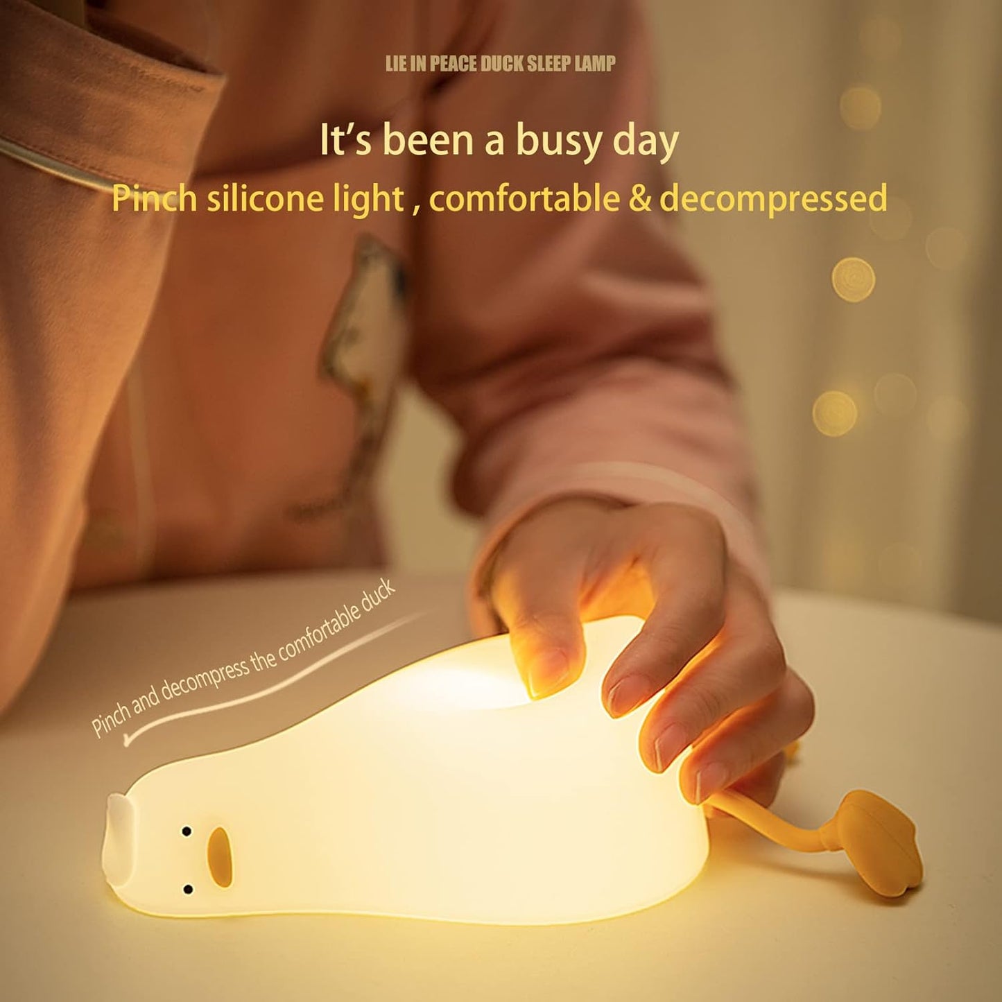 Night Light Cute Duck Silicone Lamp