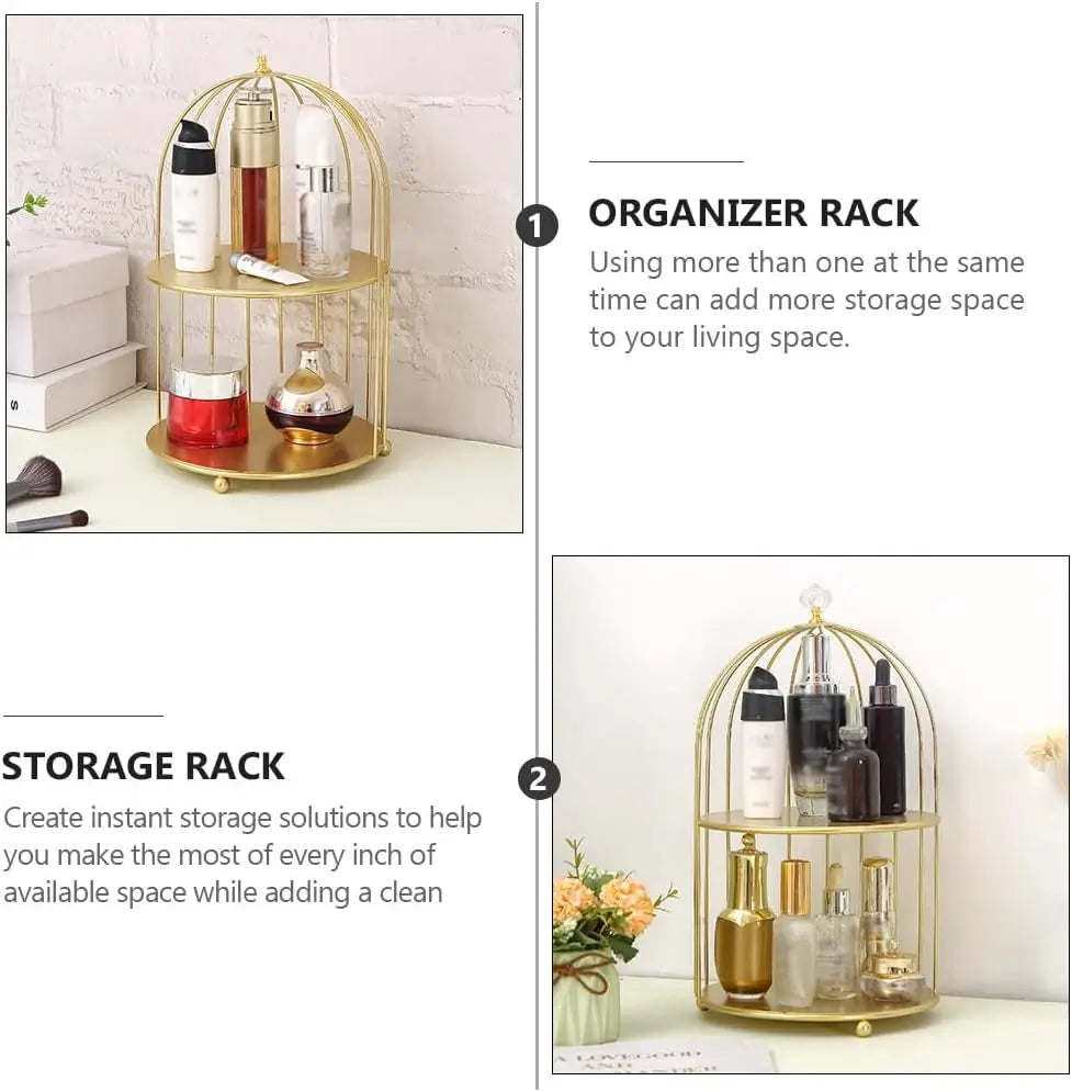 2-Tier Golden Vanity Stand