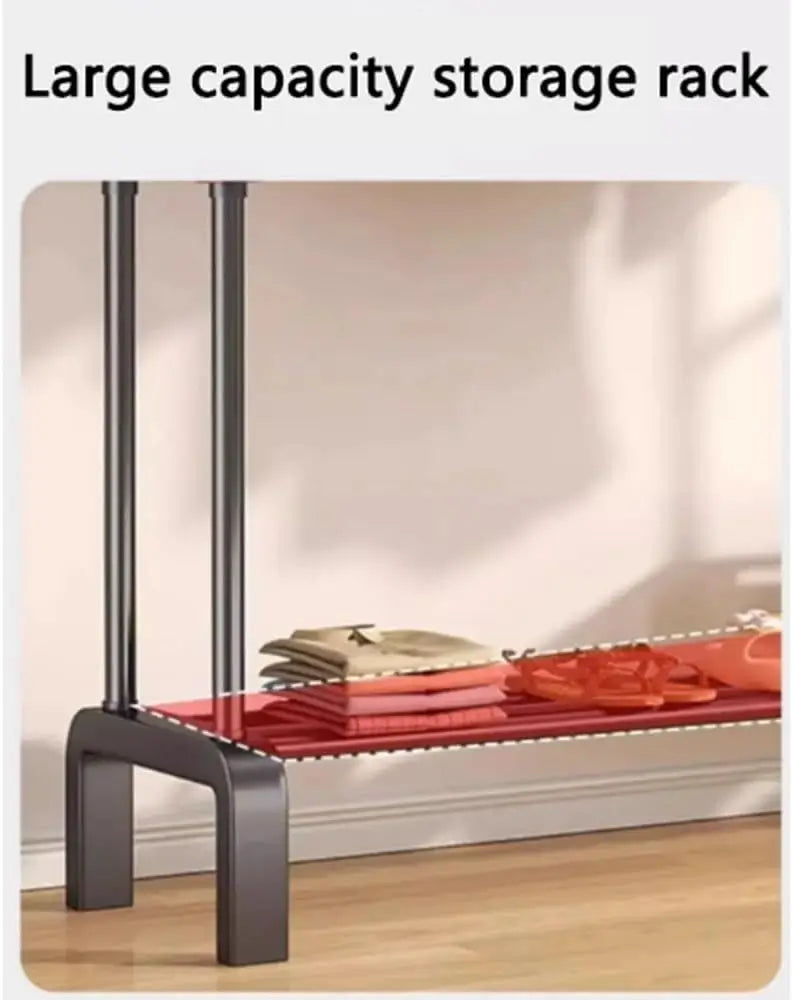Metal Clothing Rack Double Pole