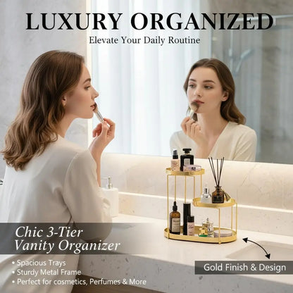 3-Tier Golden Vanity Stand