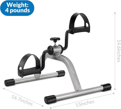 Mini Exercise Bike - Pedal Exerciser - Arm & Leg Trainer - Home Fitness Cycle