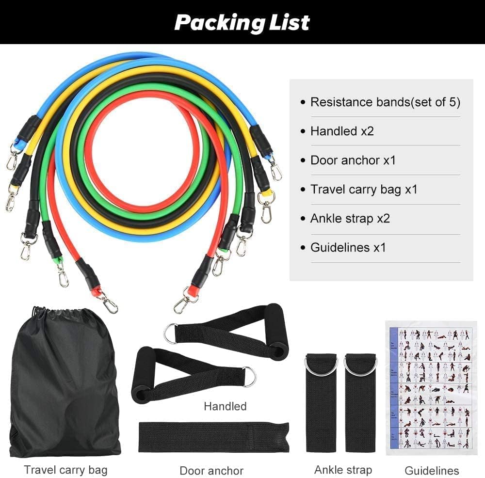 Resistance Bands - Fitness Bands - Workout Bands - Exercise Bands - Home Gym Equipment