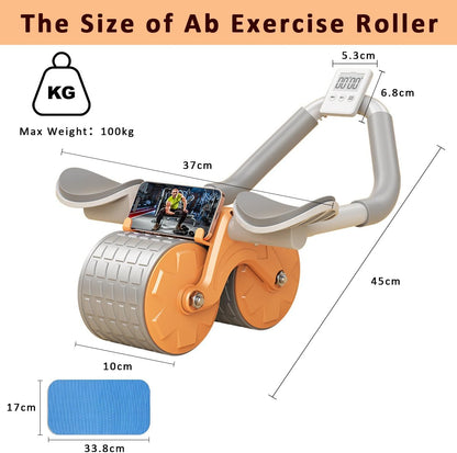 Abdominal Workout Wheel - Core Exercise Roller - Full Body Fitness Equipment