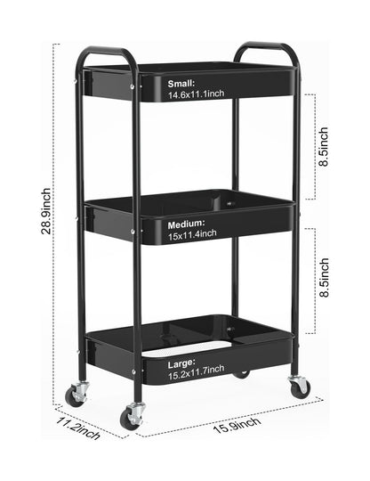 3-Tier Kitchen Storage Trolley