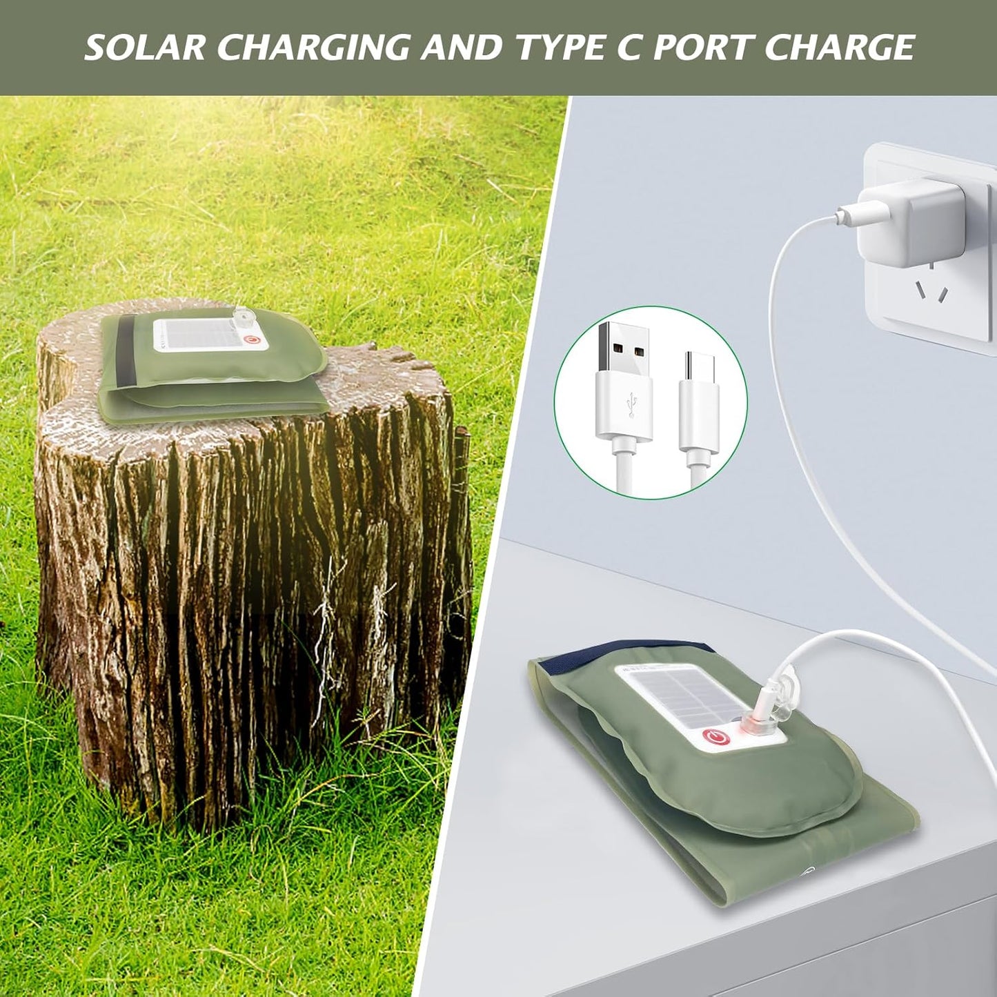 Inflatable Solar Rechargeable LED Camping Light