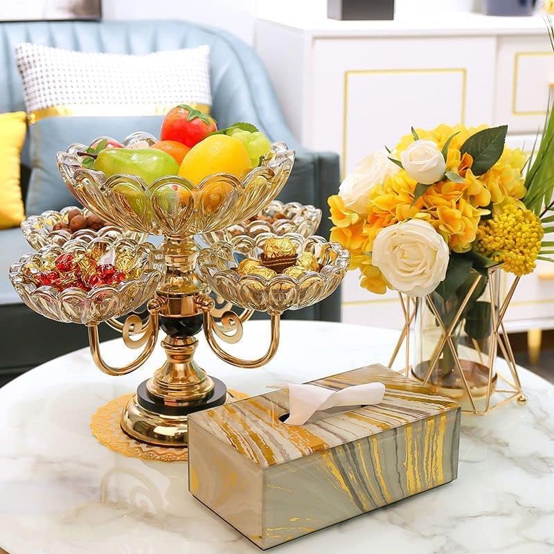 Multilayer Rotatable Fruit Bowl Stand