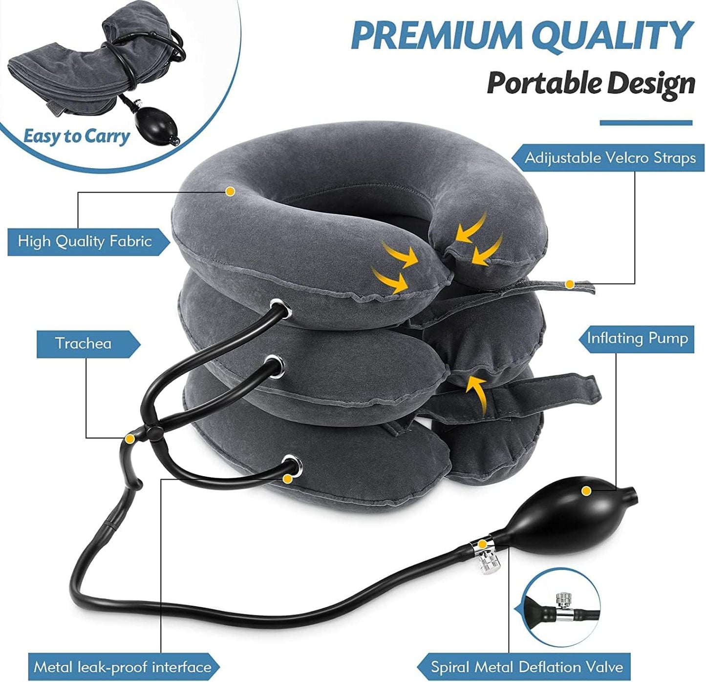 Neck Traction Device, Cervical Stretcher, Neck Support, Neck Pain Relief, Posture Corrector