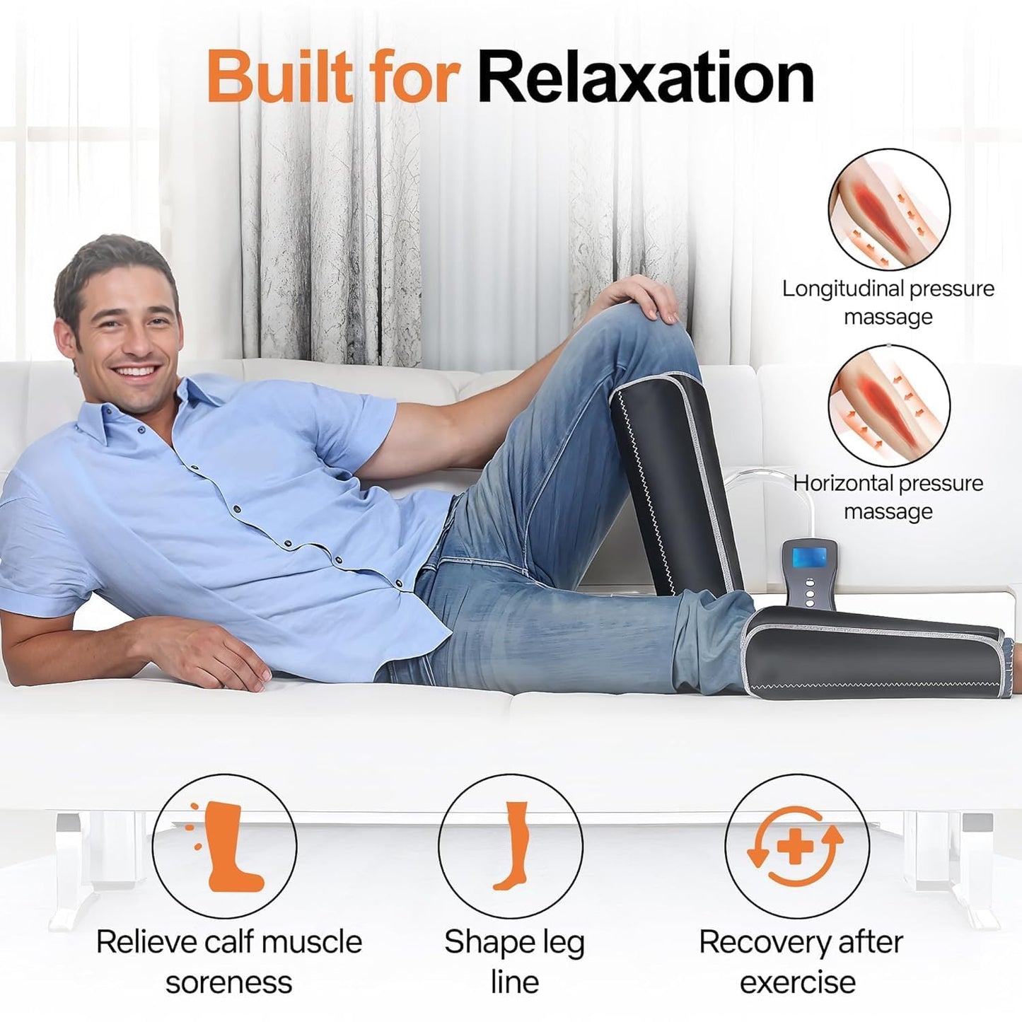 EMS Foot Massager, Leg Massager, Foot Relaxer, Muscle Stimulator, Pain Relief Massager