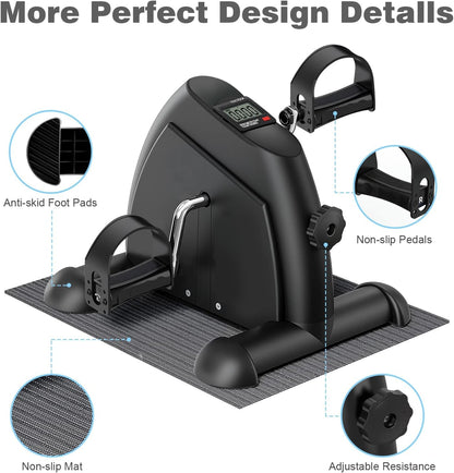 Mini Exercise Bike | Pedal Exerciser | Home Fitness Trainer | Leg Workout Machine