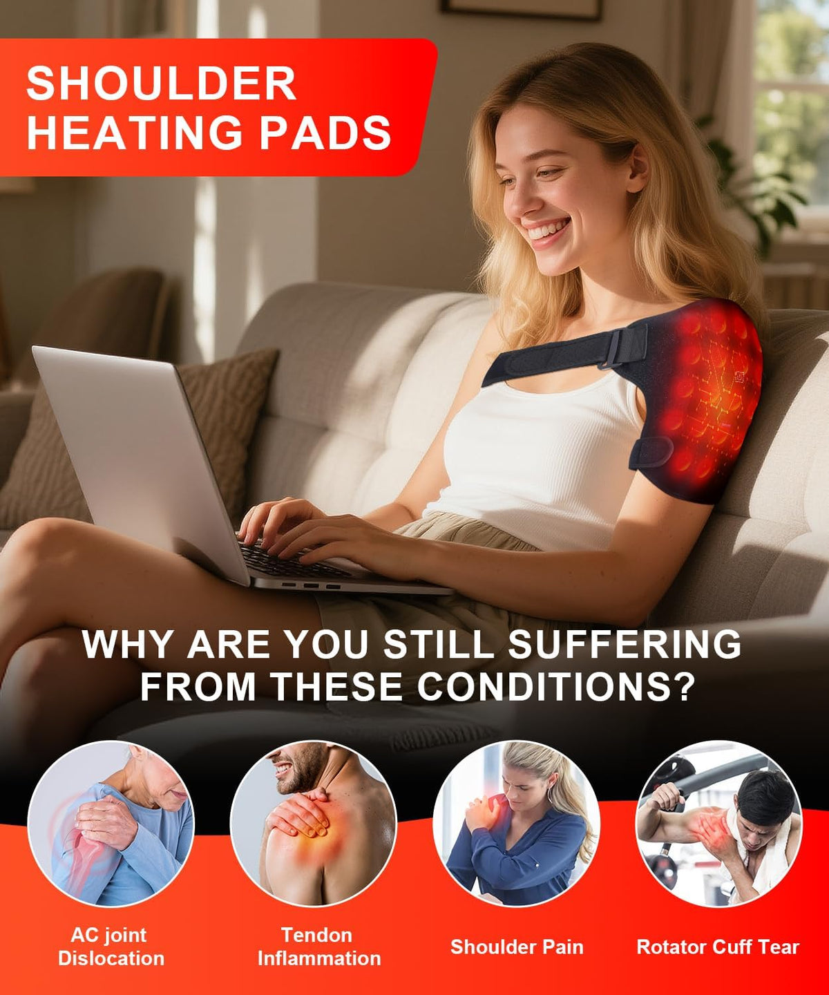 Shoulder Massager - Shoulder Support - Shoulder Warmer - Shoulder & Arm Massager