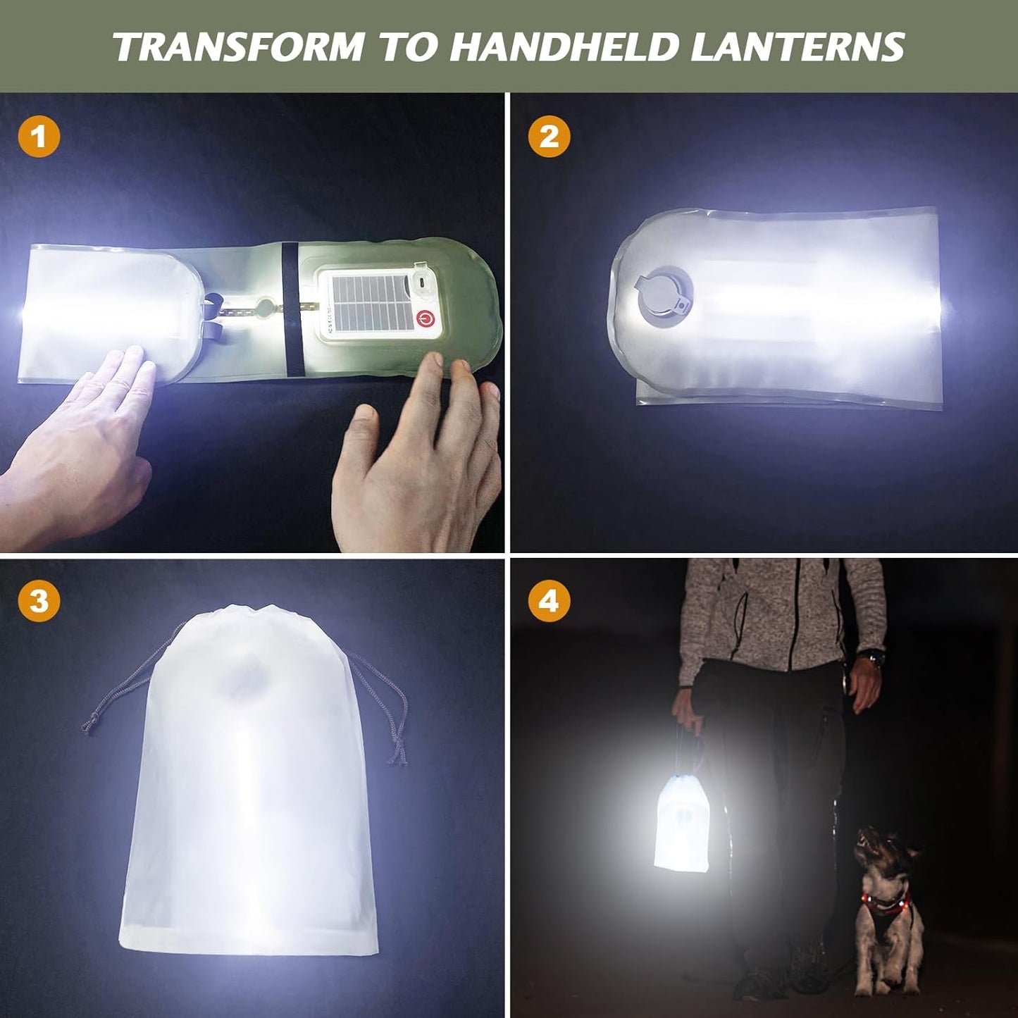 Inflatable Solar Rechargeable LED Camping Light