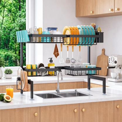 Over The Sink Dish Drying Rack - Single Layer Rack for Kitchen