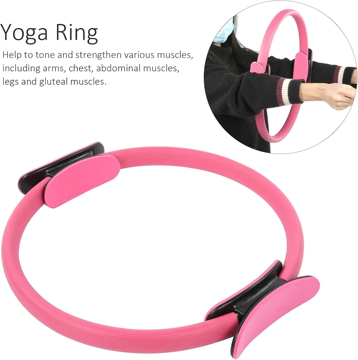 Pilates Ring Yoga Magic Circle – Dual Grip Resistance Ring for Home Workout