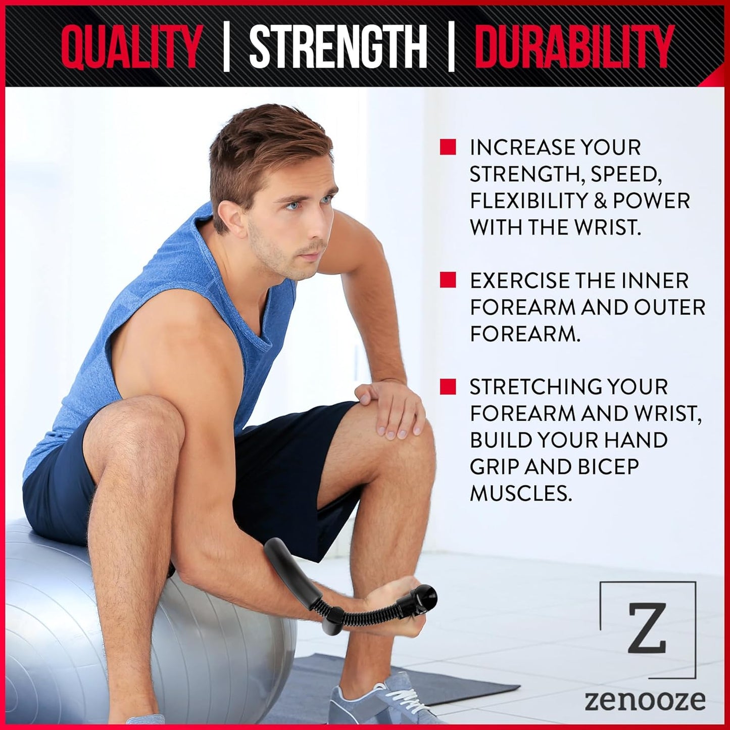 Forearm Exerciser - Wrist Strengthener - Arm Trainer & Forearm Flexor