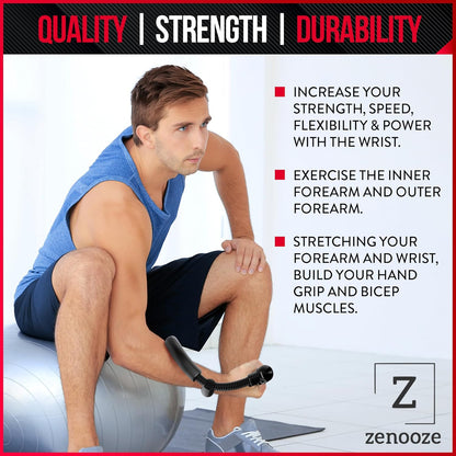 Forearm Exerciser - Wrist Strengthener - Arm Trainer & Forearm Flexor