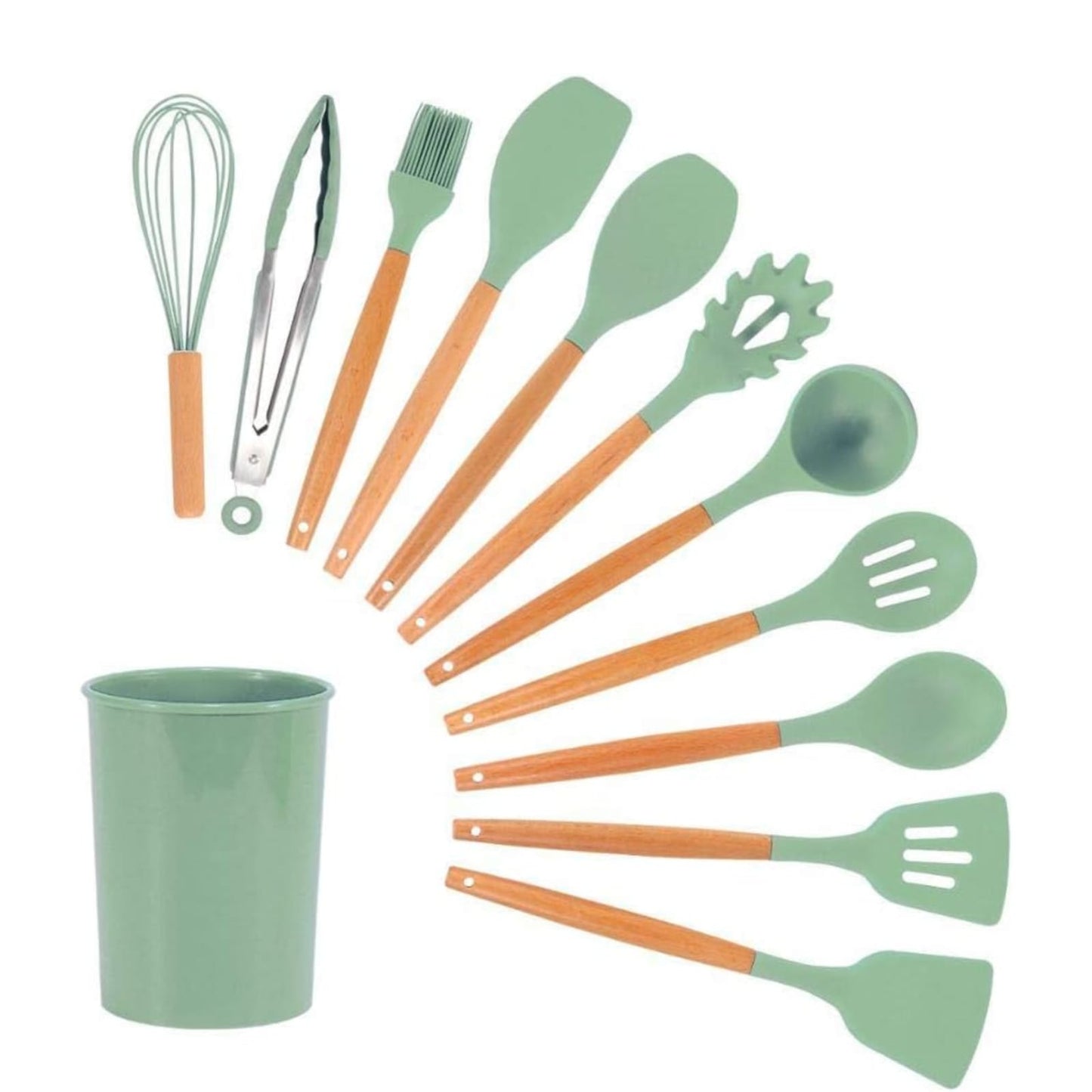 12 Piece Silicone Spoon Set