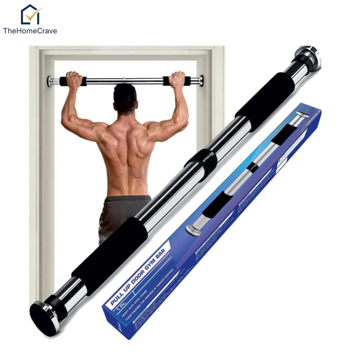 Iron Door Way Gym Bar – Adjustable Pull Up Bar for Doorway