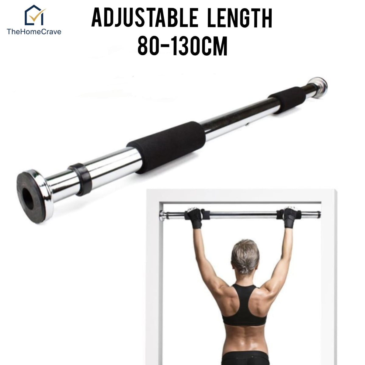 Iron Door Way Gym Bar – Adjustable Pull Up Bar for Doorway