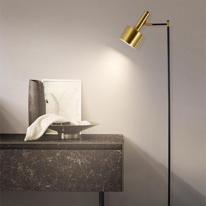 Nova Brass Golden Minimalist Floor Lamp