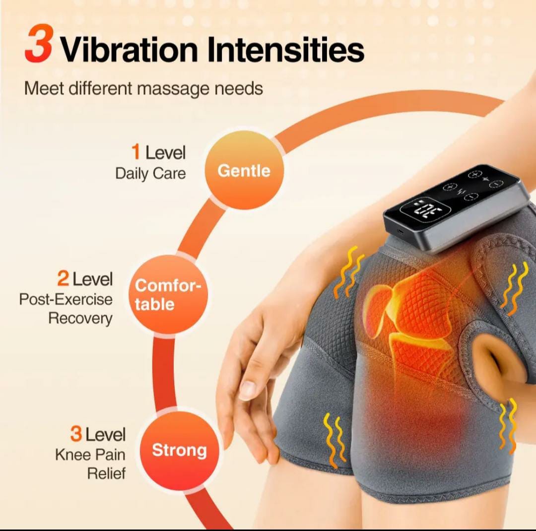 Knee Massager | Heating Pad | Vibration Massager | Knee Support | Pain Relief Device