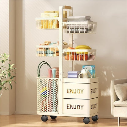 Multi-layer Kitchen Storage Cart with Wheels