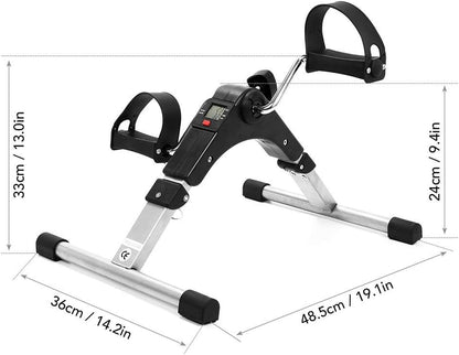 Mini Exercise Bike - Pedal Exerciser - LCD Display Cycle - Arm & Leg Trainer - Adjustable Resistance
